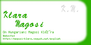 klara magosi business card